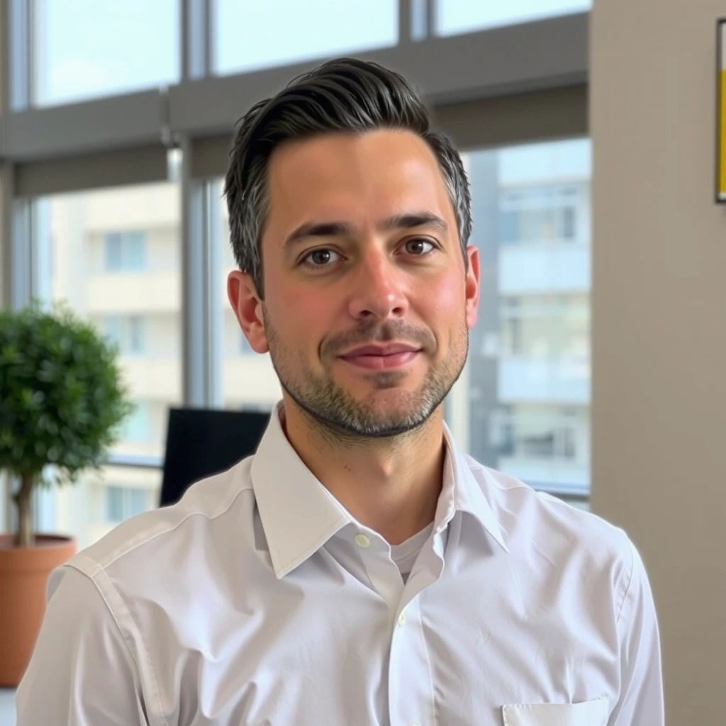 Portrait of a confident man, a co-founder of Premium Health & Beauty Spain, exuding expertise and dedication